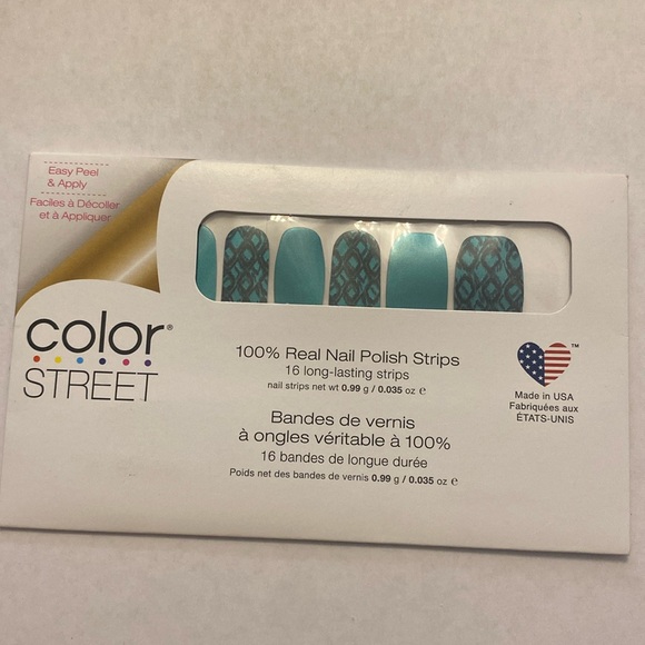 Color Street | Makeup | Nwt Color Street Nail Polish Strips Teal Black | Poshmark